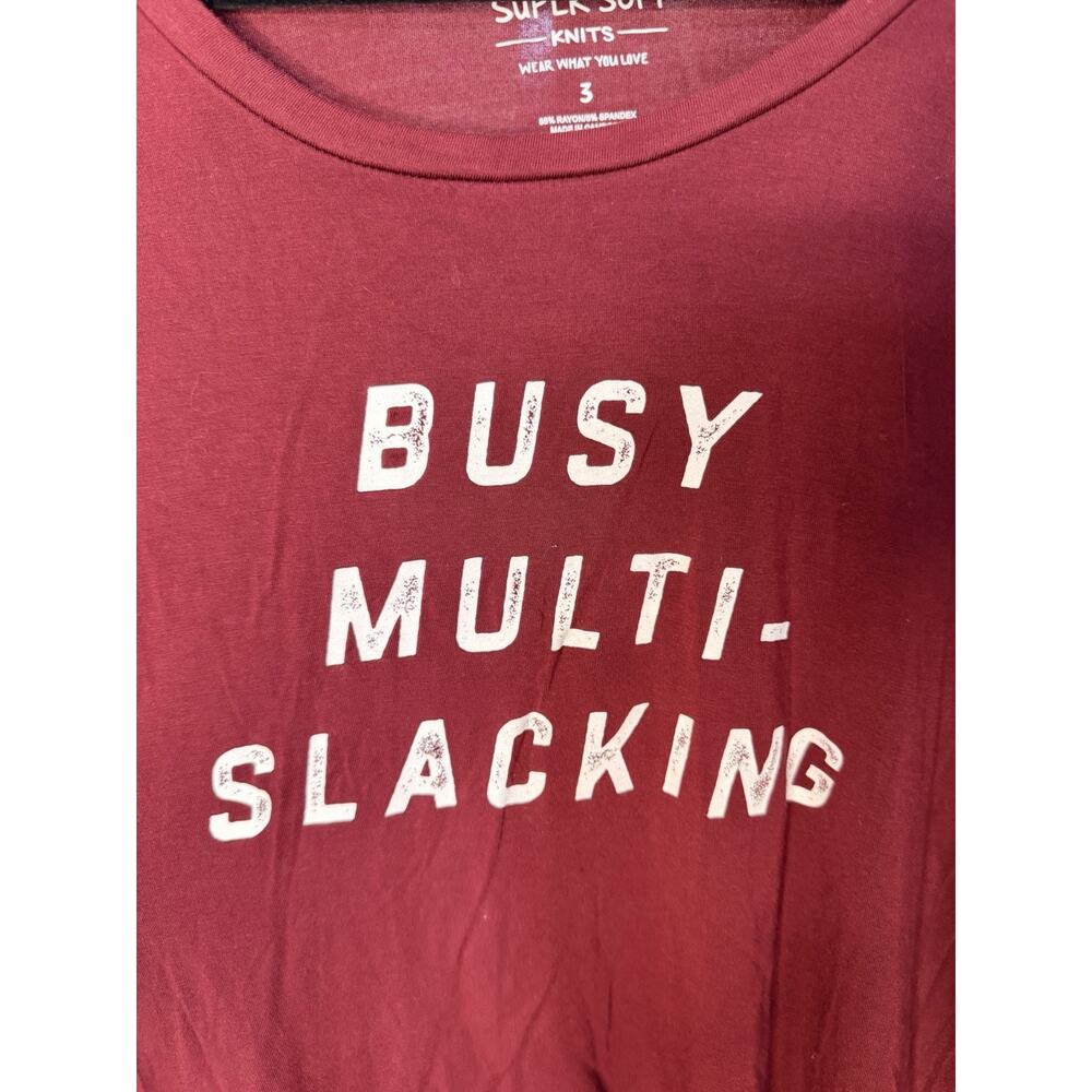 Torrid 3 Maroon Tshirt ‘busy Multi-slacking’ - Picture 2 of 5